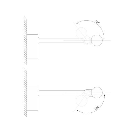 LED-vannitoa peeglivalgusti MIRROR LED/8W/230V 4000K IP44 60 cm must