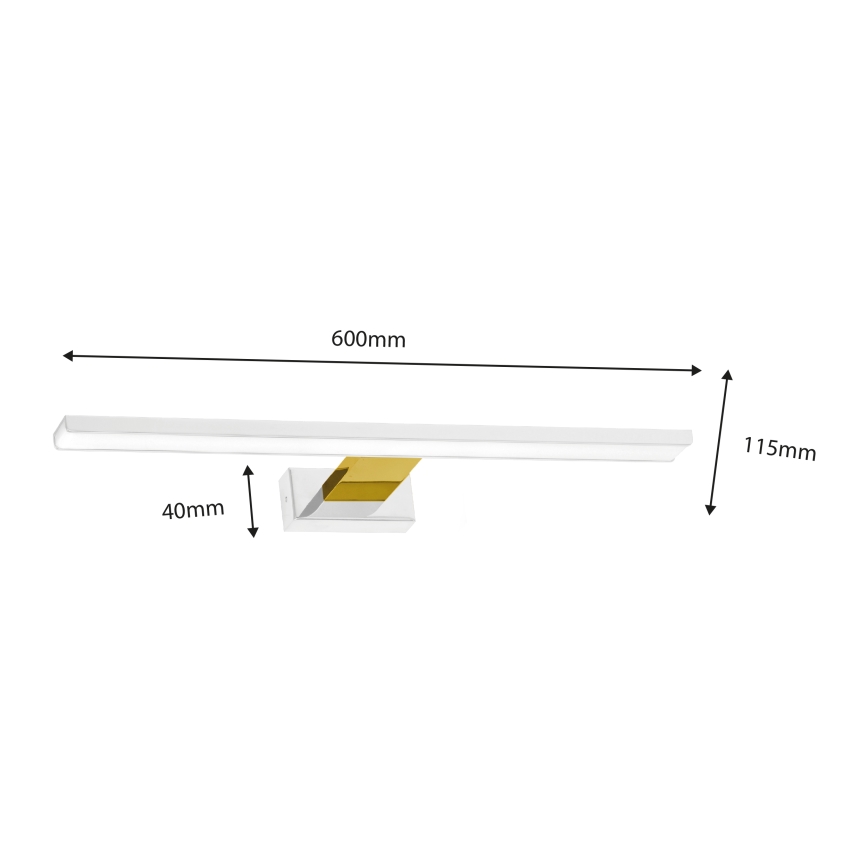 LED Vannitoa peeglivalgusti SHINE LED/13,8W/230V IP44 valge/kuldne