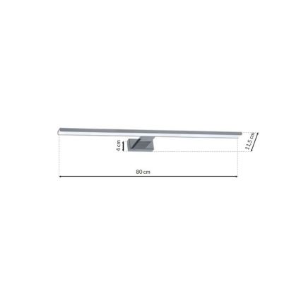 LED-vannitoa peeglivalgusti SHINE LED/15W/230V 80 cm IP44 läikiv kroom