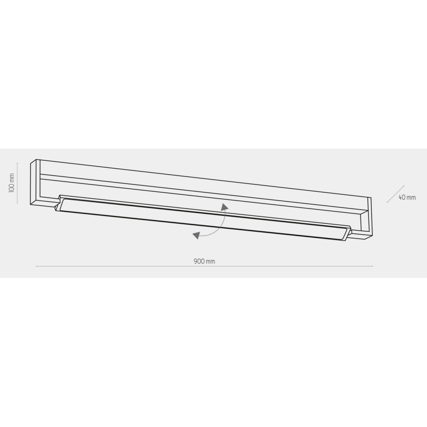 LED Vannitoa seinavalgusti DEKSTER LED/36W/230V IP44 must
