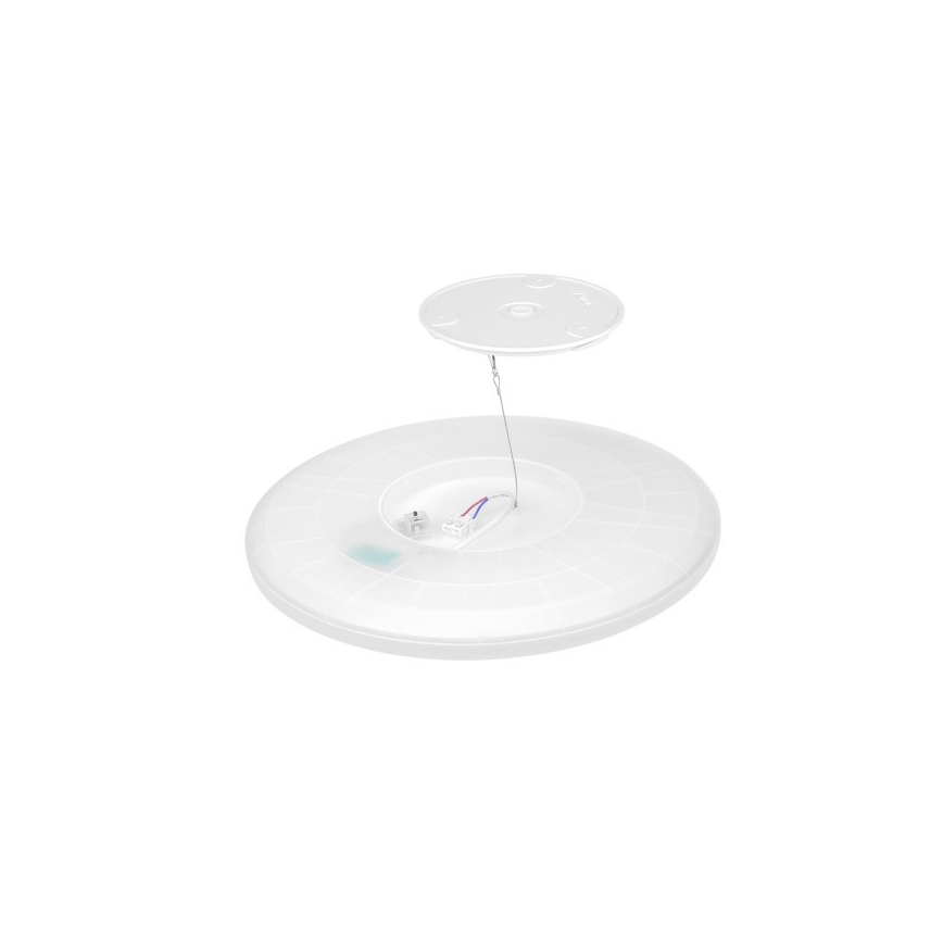 LED-vannitoavalgusti liikumis- ja hämarusanduriga NIVERA, 12 W, 230 V, IP54, 3000/4000/6000 K, läbimõõt 22,5 cm, valge + kaugjuhtimispult