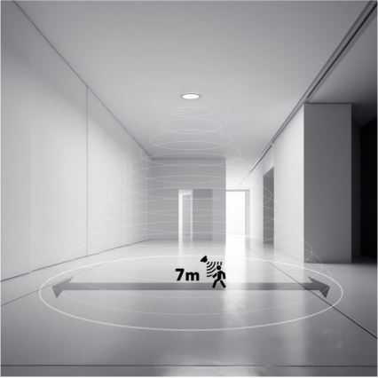 LED Vannitoavalgusti liikumis- ja hämarustundlikuga NIVERA LED/18W/230V IP54 3000/4000/6000K läbimõõt 30 cm must + kaugjuhtimispult