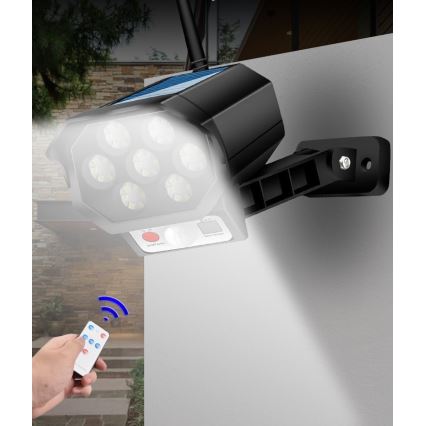 LED Võlts turvakaamera anduriga ja koos päikesepaneeliga LED/5W/5,5V 800 mAh IP65 + kaugjuhtimispult