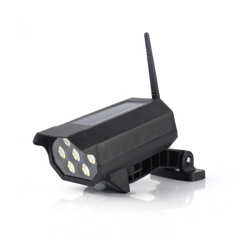 LED Võlts turvakaamera anduriga ja koos päikesepaneeliga LED/5W/5,5V 800 mAh IP65 + kaugjuhtimispult
