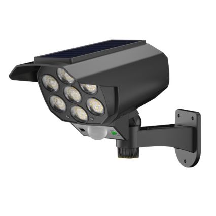 LED Võlts turvakaamera anduriga ja koos päikesepaneeliga LED/5W/5,5V 800 mAh IP65 + kaugjuhtimispult