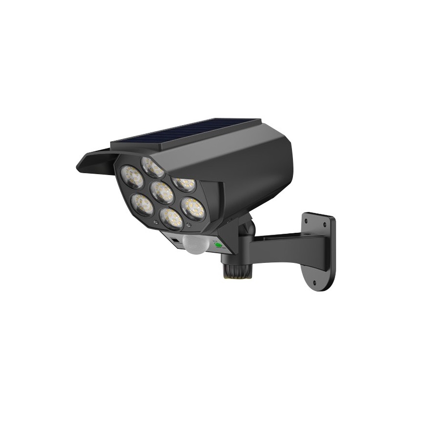 LED Võlts turvakaamera anduriga ja koos päikesepaneeliga LED/5W/5,5V 800 mAh IP65 + kaugjuhtimispult