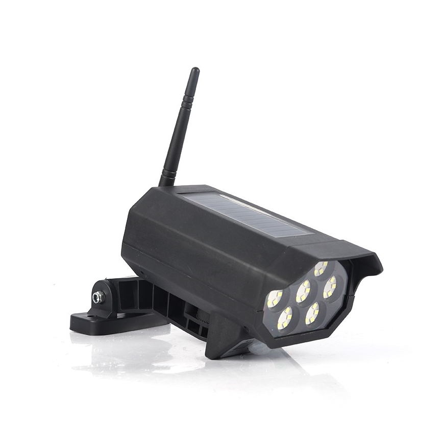 LED Võlts turvakaamera anduriga ja koos päikesepaneeliga LED/5W/5,5V 800 mAh IP65 + kaugjuhtimispult