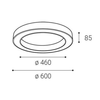 LED2 - LED Hämardatav laevalgusti SATURN LED/50W/230V 3000K/4000K must