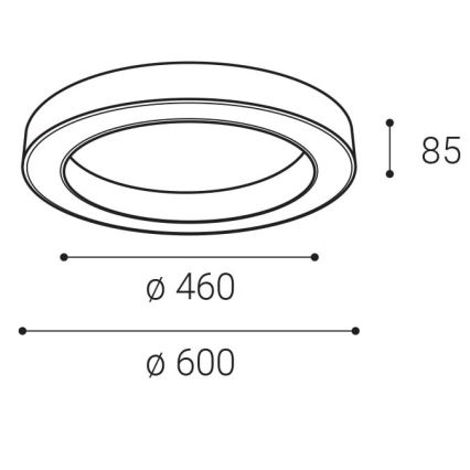 LED2 - LED Hämardatav laevalgusti SATURN LED/50W/230V 3000K/4000K valge