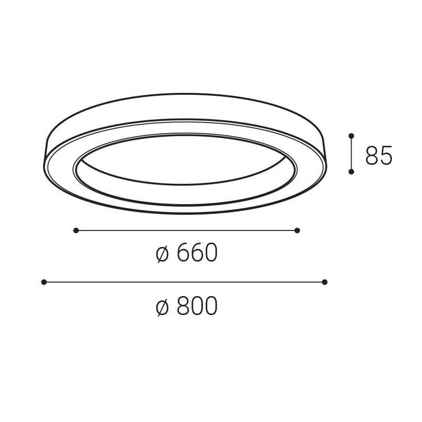 LED2 - LED Hämardatav laevalgusti SATURN LED/60W/230V 3000K/4000K must