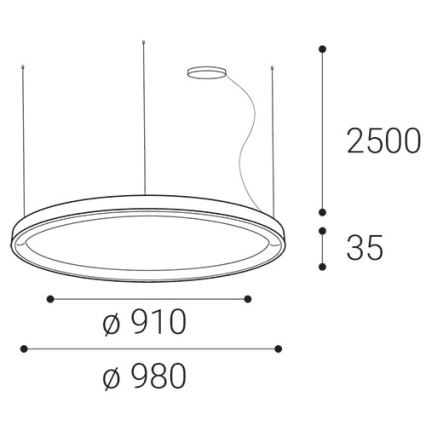 LED2 - LED Hämardatav lühter BELLA LED/80W/230V 3000K/4000K pruun