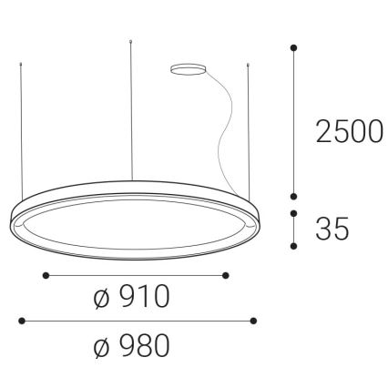 LED2 - LED Hämardatav lühter BELLA LED/80W/230V 3000K/4000K valge