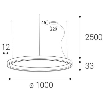 LED2 - LED Hämardatav lühter CIRCLE LED/80W/230V 3000K/4000K d. 100 cm valge