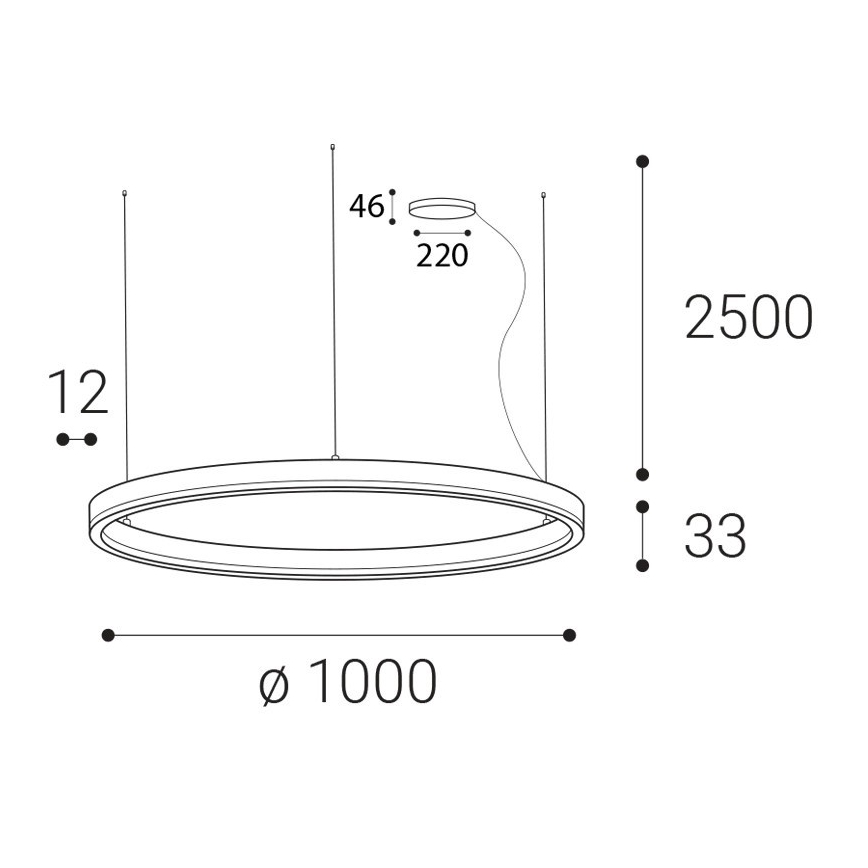 LED2 - LED Hämardatav lühter CIRCLE LED/80W/230V 3000K/4000K d. 100 cm valge
