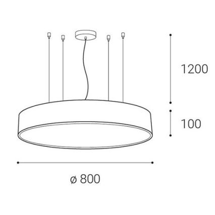 LED2 - LED Hämardatav lühter MONO LED/100W/230V 3000K/4000K must