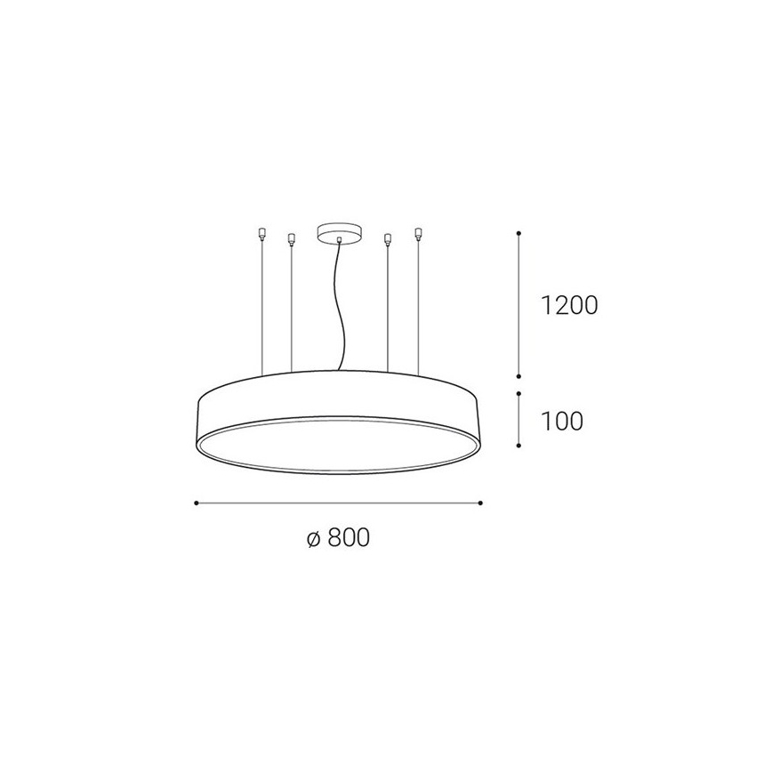 LED2 - LED Hämardatav lühter MONO LED/100W/230V 3000K/4000K must