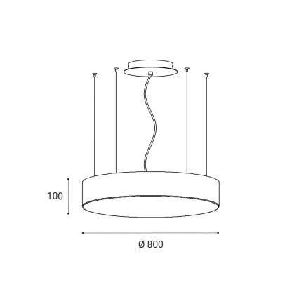 LED2 - LED Hämardatav lühter MONO LED/100W/230V