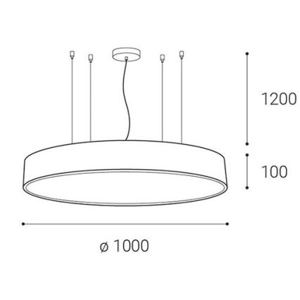 LED2 - LED Hämardatav lühter MONO LED/153W/230V 3000K/4000K valge