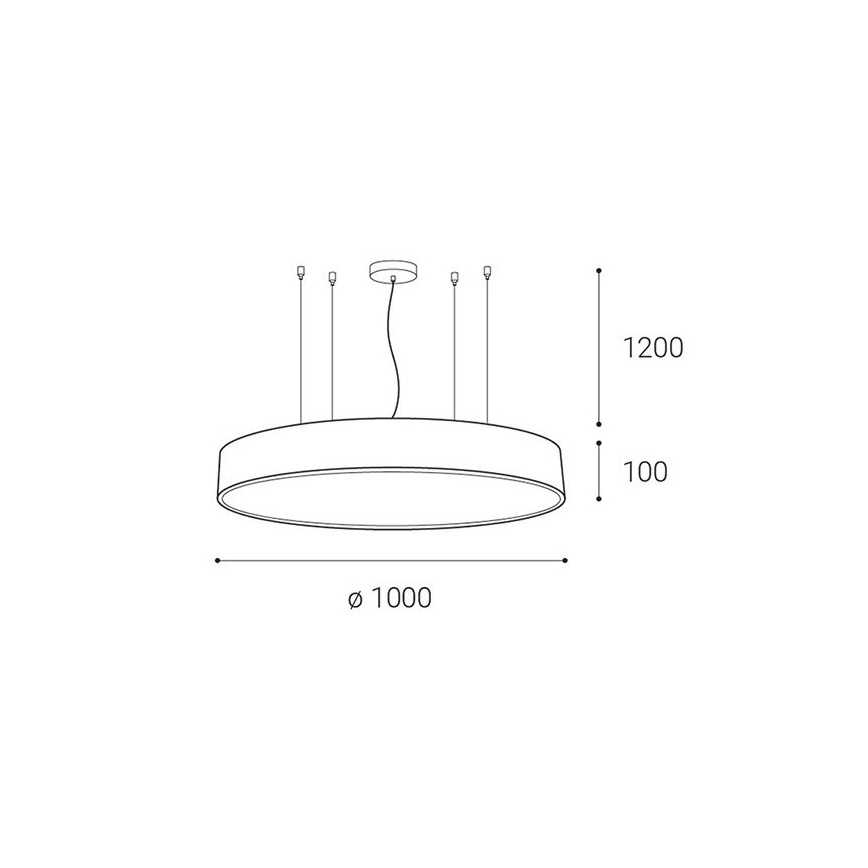 LED2 - LED Hämardatav lühter MONO LED/153W/230V 3000K/4000K valge