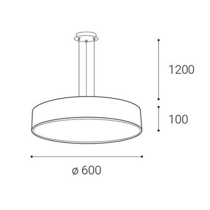 LED2 - LED Hämardatav lühter MONO LED/60W/230V 3000K/4000K valge