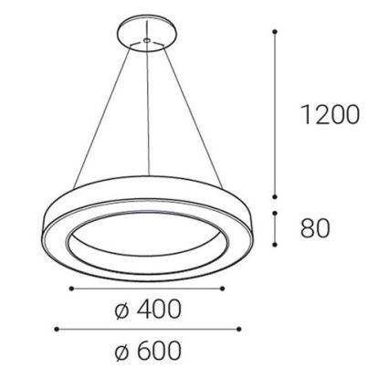 LED2 - LED Hämardatav lühter SATURN LED/50W/230V 3000K/4000K must