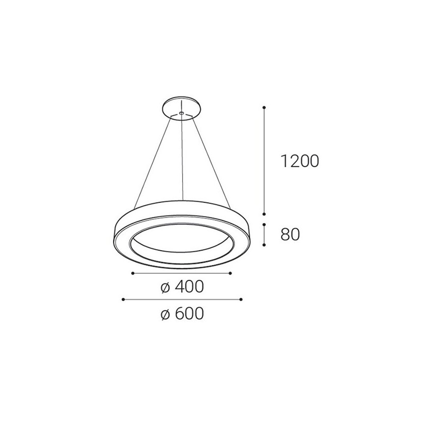 LED2 - LED Hämardatav lühter SATURN LED/50W/230V 3000K/4000K must