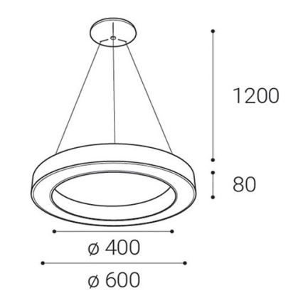 LED2 - LED Hämardatav lühter SATURN LED/50W/230V 3000K/4000K valge