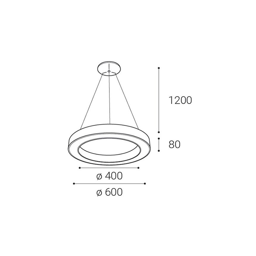 LED2 - LED Hämardatav lühter SATURN LED/50W/230V 3000K/4000K valge