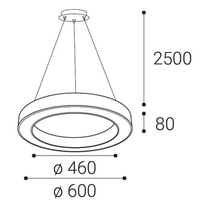 LED2 - LED Hämardatav lühter SATURN LED/50W/230V 3000K/4000K valge