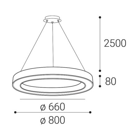 LED2 - LED Hämardatav lühter SATURN LED/60W/230V 3000K/4000K must