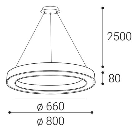 LED2 - LED Hämardatav lühter SATURN LED/60W/230V 3000K/4000K valge