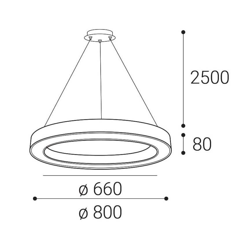 LED2 - LED Hämardatav lühter SATURN LED/60W/230V 3000K/4000K valge