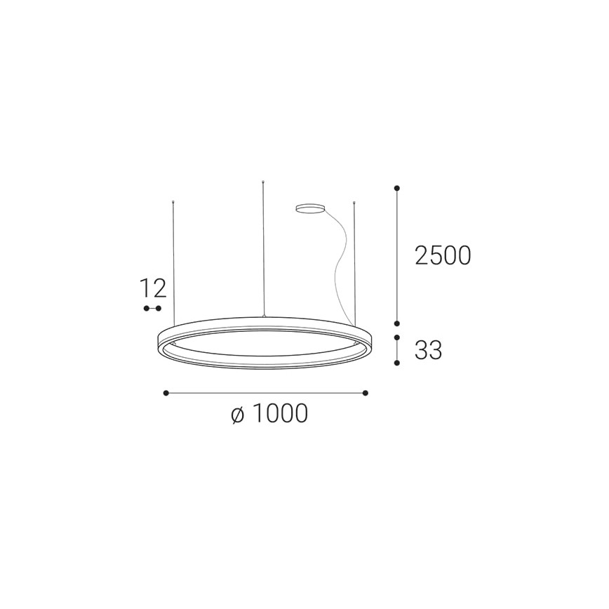 LED2 - LED Hämardatav lühter SATURN LED/80W/230V d. 100 cm valge