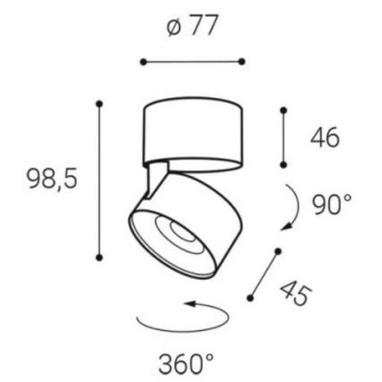 LED2 - LED Kohtvalgusti KLIP ON LED/11W/230V valge