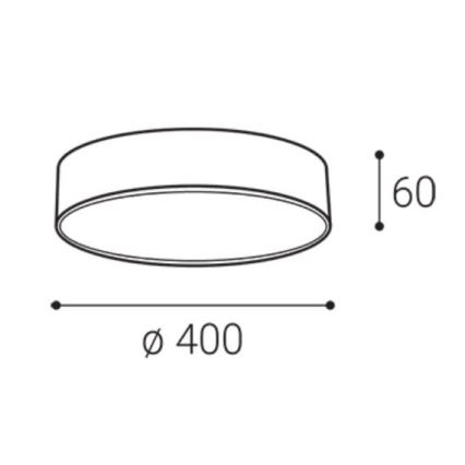 LED2 - LED laelamp MONO SLIM LED/30W/230V 3000/4000K Ø 40 cm valge