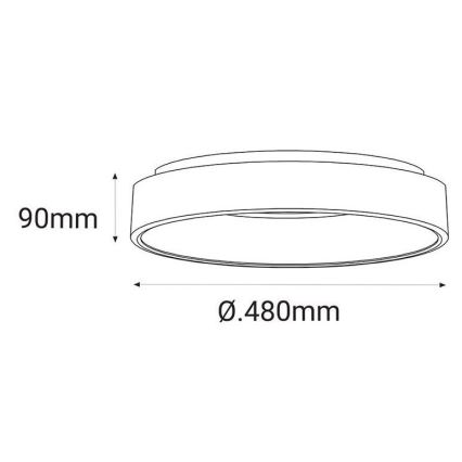 LED2 - LED Laevalgusti BELLA LED/40W/230V 3000/4000K must