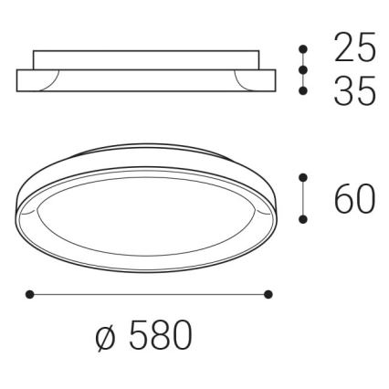 LED2 - LED Laevalgusti BELLA LED/48W/230V 3000K/4000K must