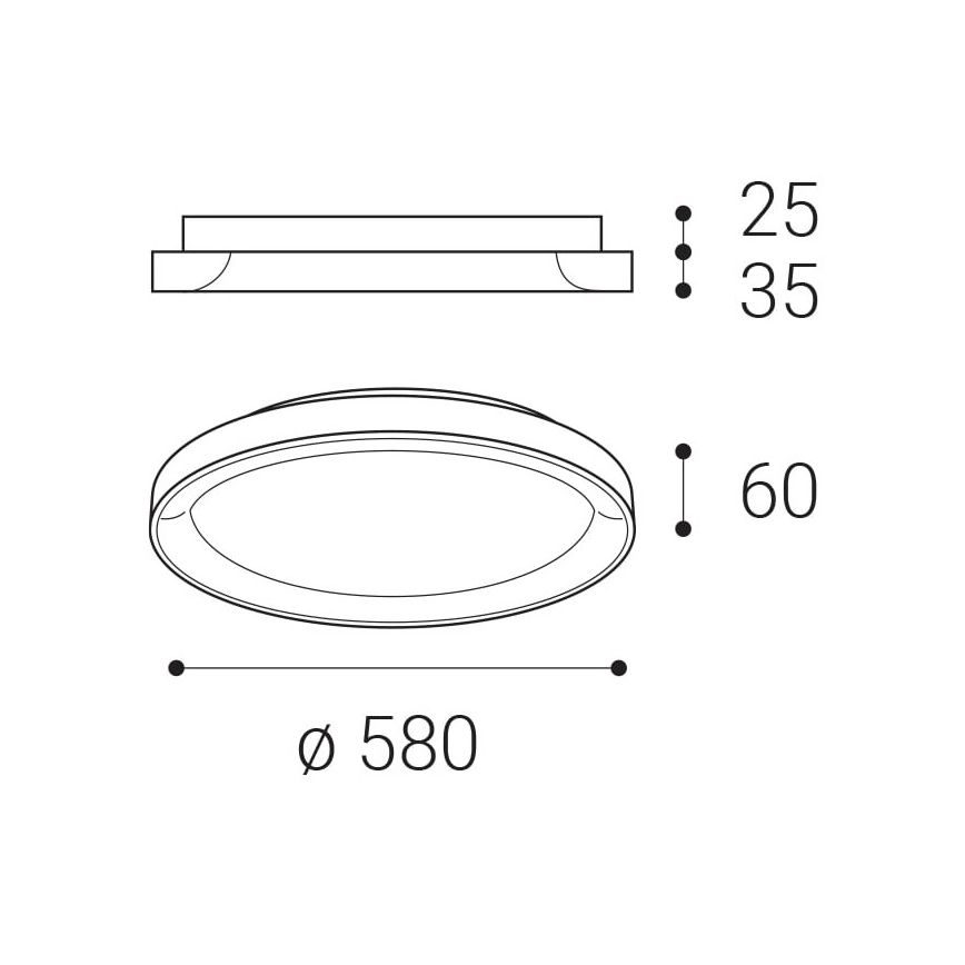 LED2 - LED Laevalgusti BELLA LED/48W/230V 3000K/4000K must