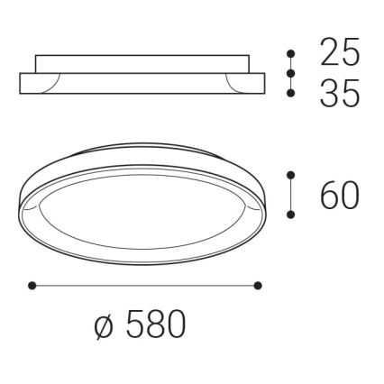 LED2 - LED laevalgusti BELLA LED/48W/230V 3000K/4000K valge