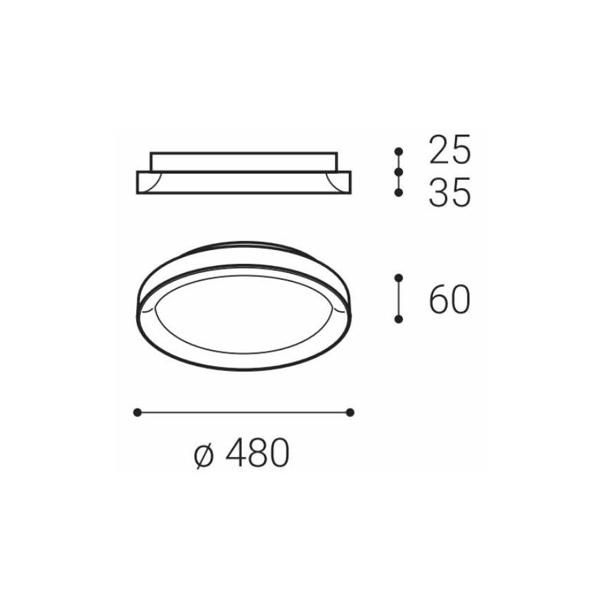 LED2 - LED Laevalgusti BELLA SLIM LED/38W/230V 3000/4000K must