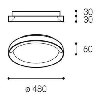 LED2 - LED Laevalgusti BELLA SLIM LED/38W/230V 3000/4000K valge