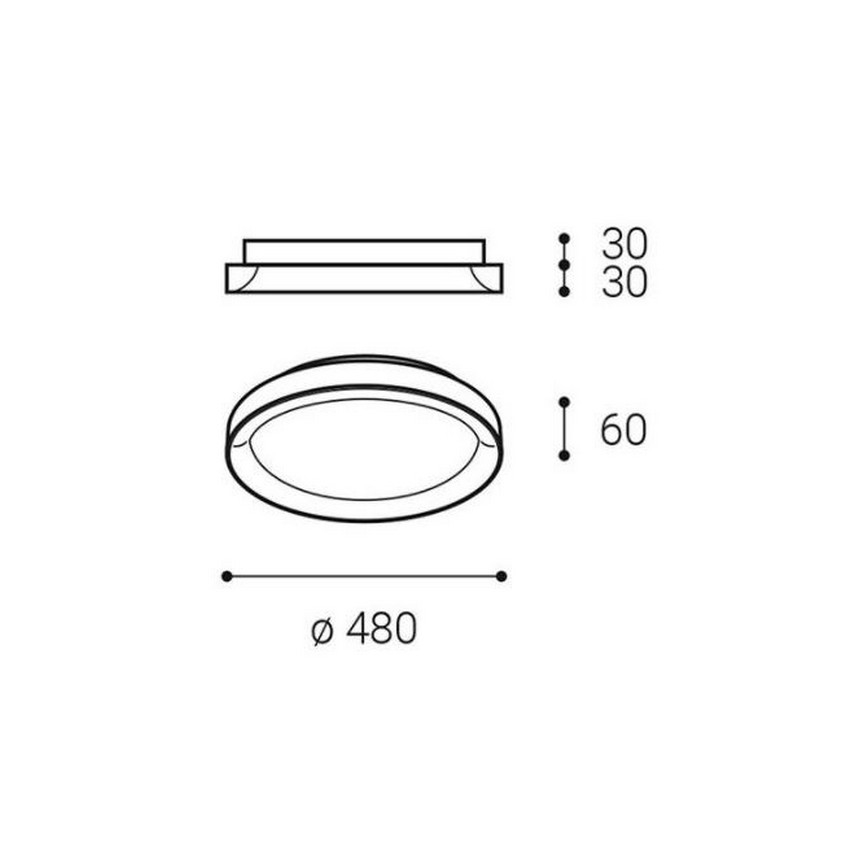 LED2 - LED Laevalgusti BELLA SLIM LED/38W/230V 3000/4000K valge