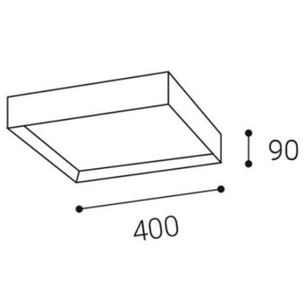 LED2 - LED Laevalgusti MILO LED/30W/230V must 3000/4000K