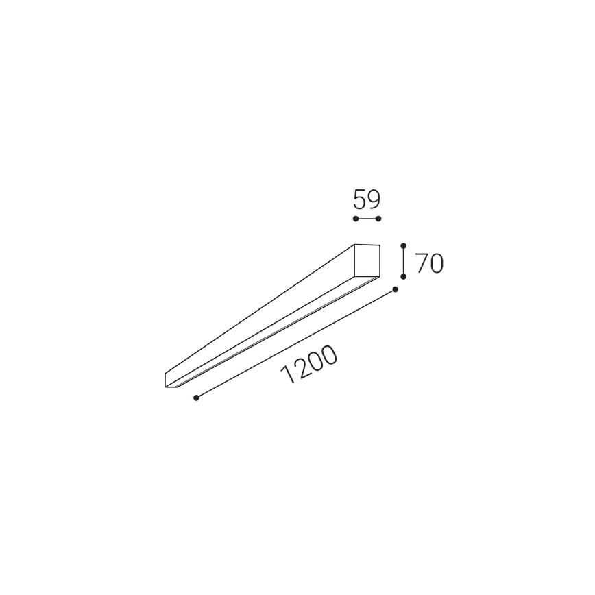 LED2 - LED Laevalgusti NOLI LED/40W/230V 3000K/3500K/4000K valge