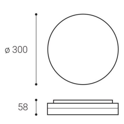 LED2 - LED Laevalgusti ROUND LED/25W/230V IP54 3000/4000/5700K