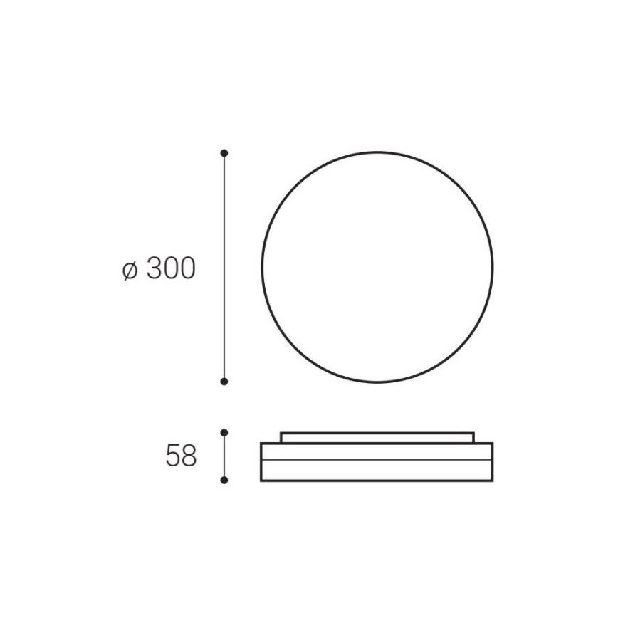 LED2 - LED Laevalgusti ROUND LED/25W/230V IP54 3000/4000/5700K