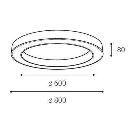 LED2 - LED Laevalgusti SATURN LED/80W/230V 3000K/4000K must