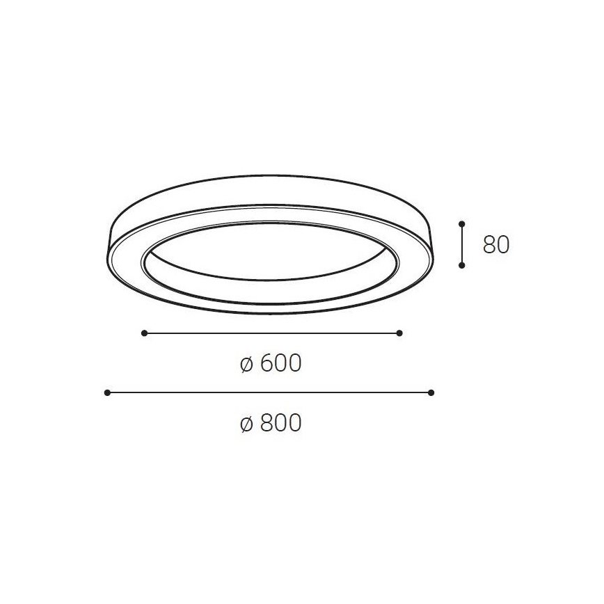 LED2 - LED Laevalgusti SATURN LED/80W/230V 3000K/4000K must