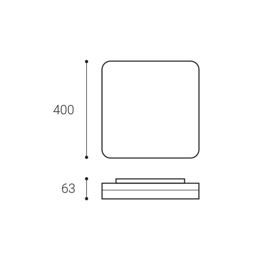 LED2 - LED Laevalgusti SQUARE II LED/30W/230V 3000/4000/5700K IP54