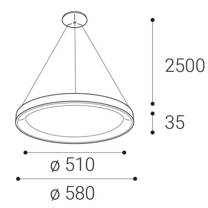 LED2 - LED Lühter BELLA LED/48W/230V 3000K/4000K valge